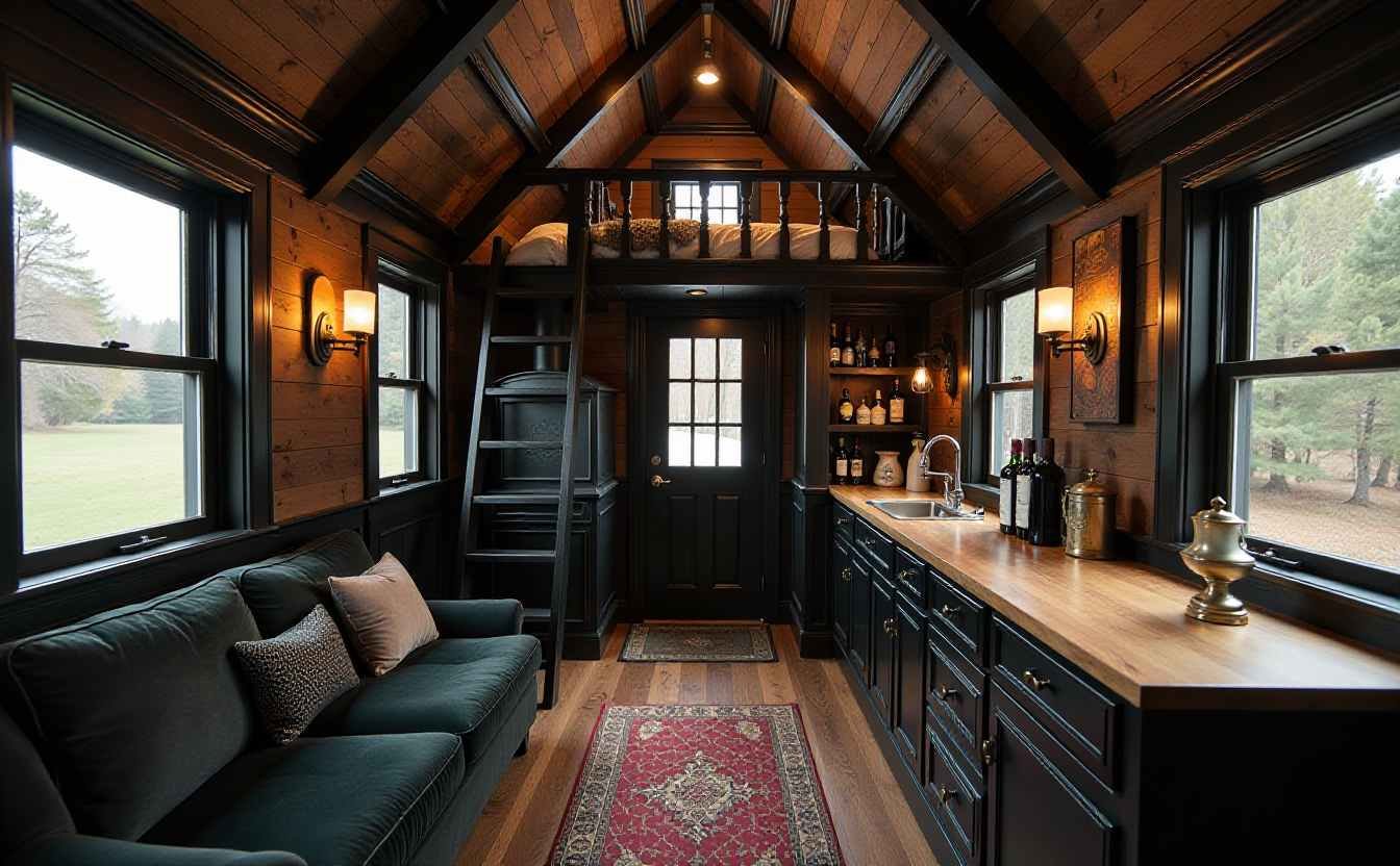 Gothic Revival Tiny House interior