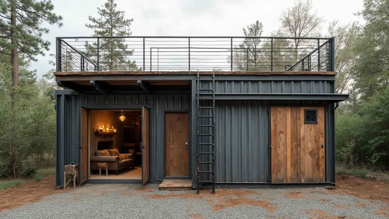 Steel & Cedar Sanctuary - Industrial Loft Living in Compact Form