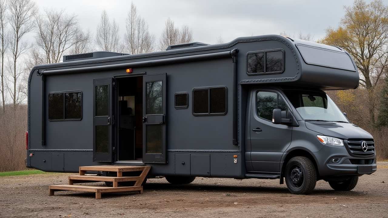 Charcoal Command Center - Industrial Motorhome Mansion Living