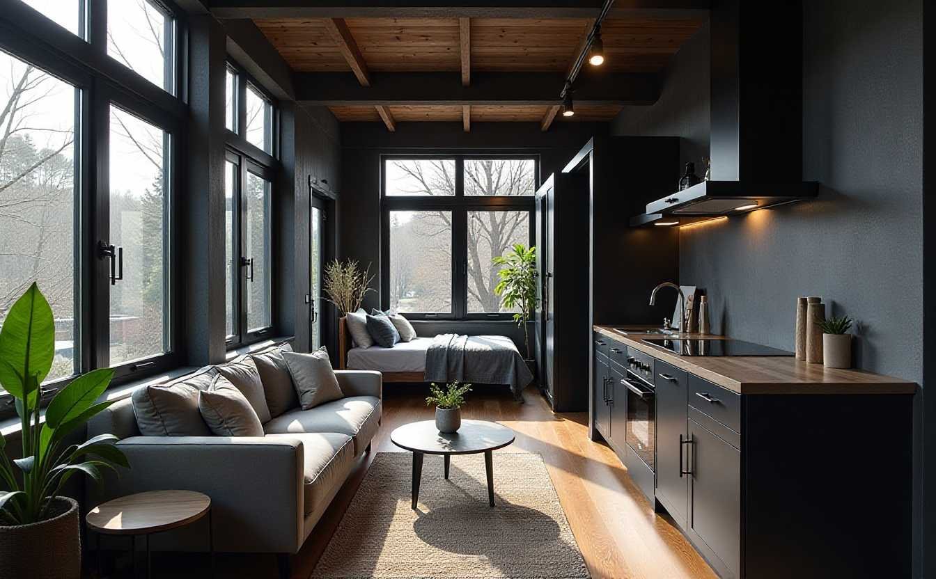 Industrial Tiny House Interior