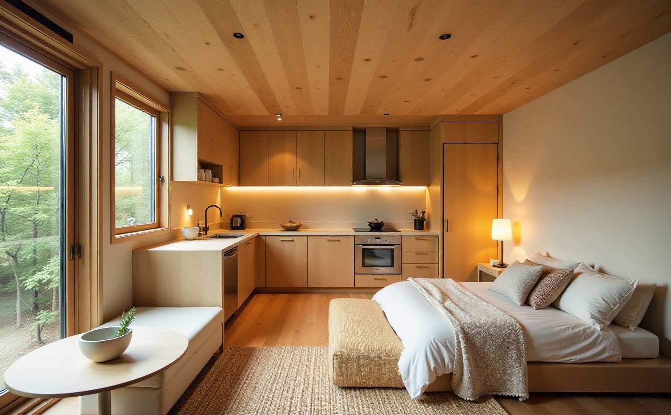 Japanese Minimalist Tiny Home interior