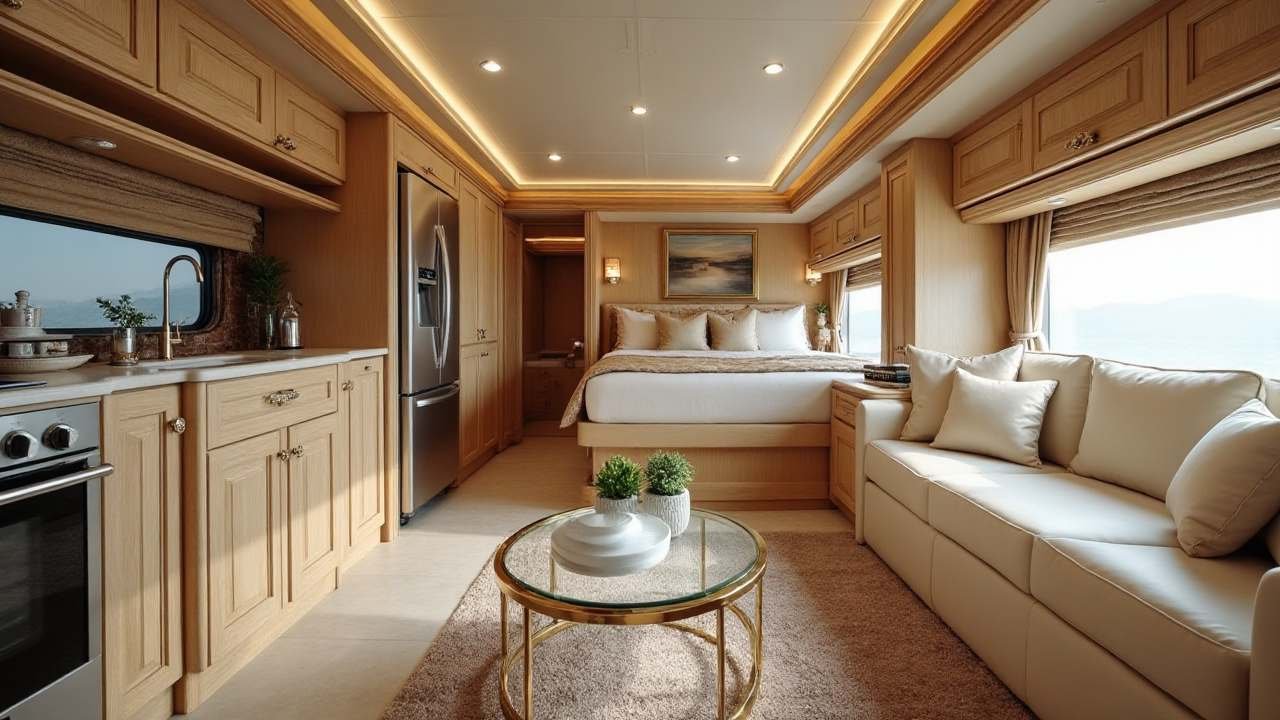 Luxurious Yacht-Inspired Motorhome interior