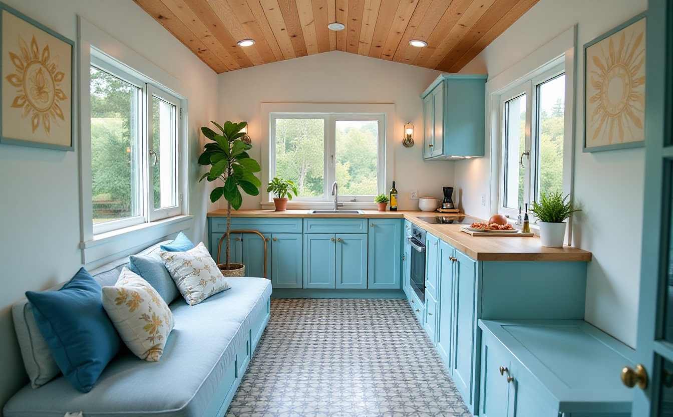 Mediterranean Garden Retreat Tiny House interior