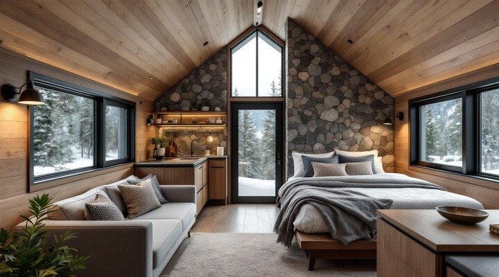 Modern Luxurious tiny home Retreat interior