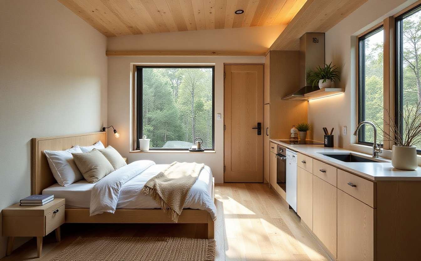 Modern Zen Retreat Tiny House interior
