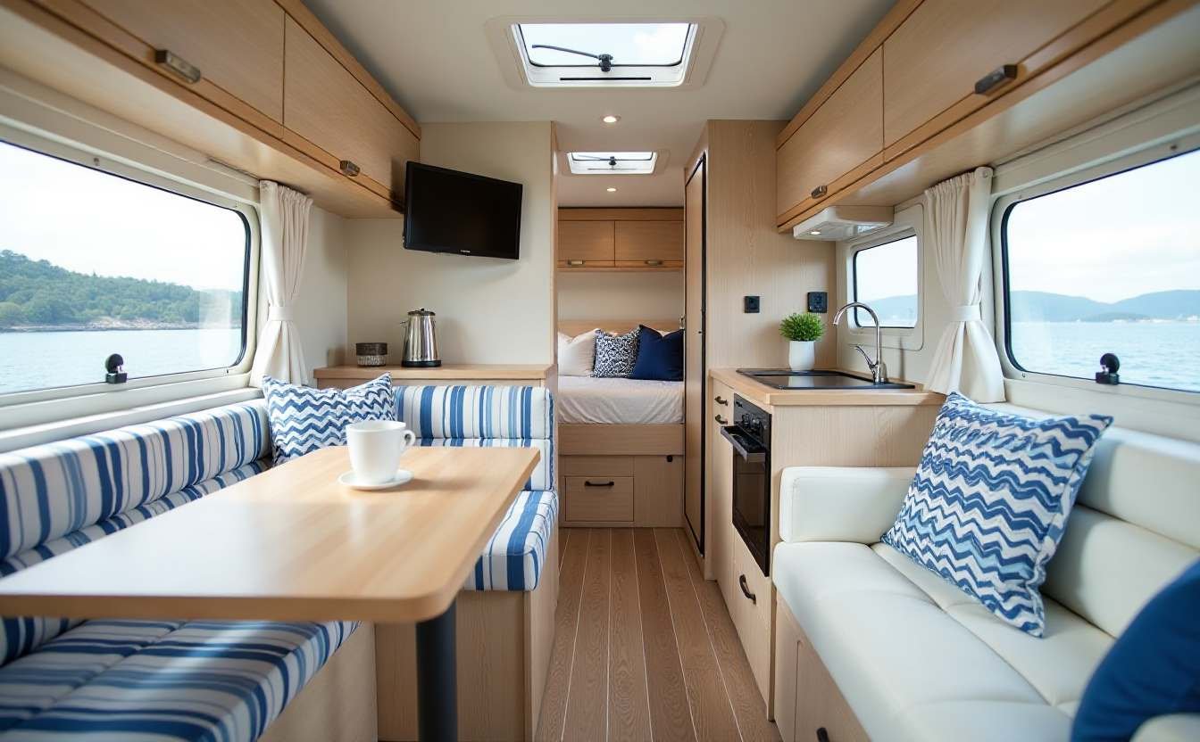 Nautical Seaside Cruiser RV Interior