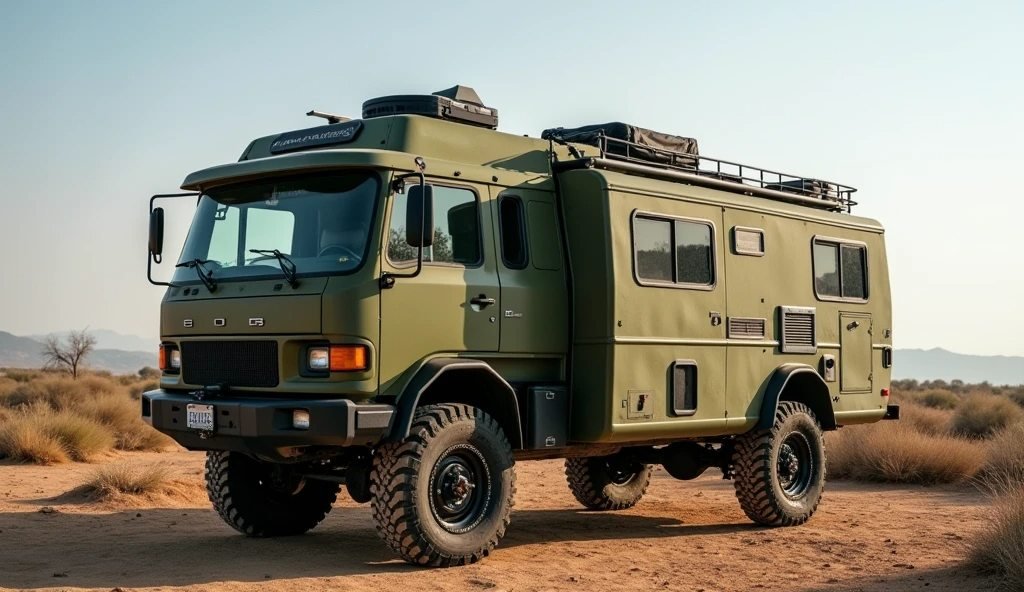 Olive Green Rustic Explorer - Mobile Wilderness Retreat
