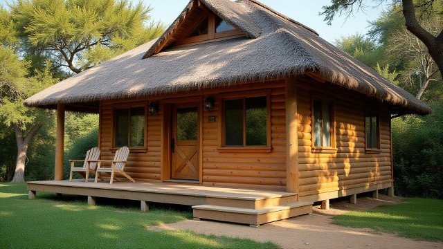Thatched Explorer Cabin - Safari Lodge Living with Wilderness Adventure Spirit