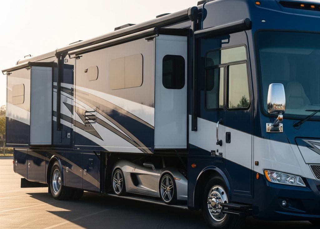 Midnight Blue Elegance and Nautical Comfort - 2025 Fleetwood Bounder 35K RV with Hidden Garage Space
