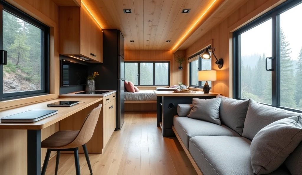 Tech Haven Tiny Home interior