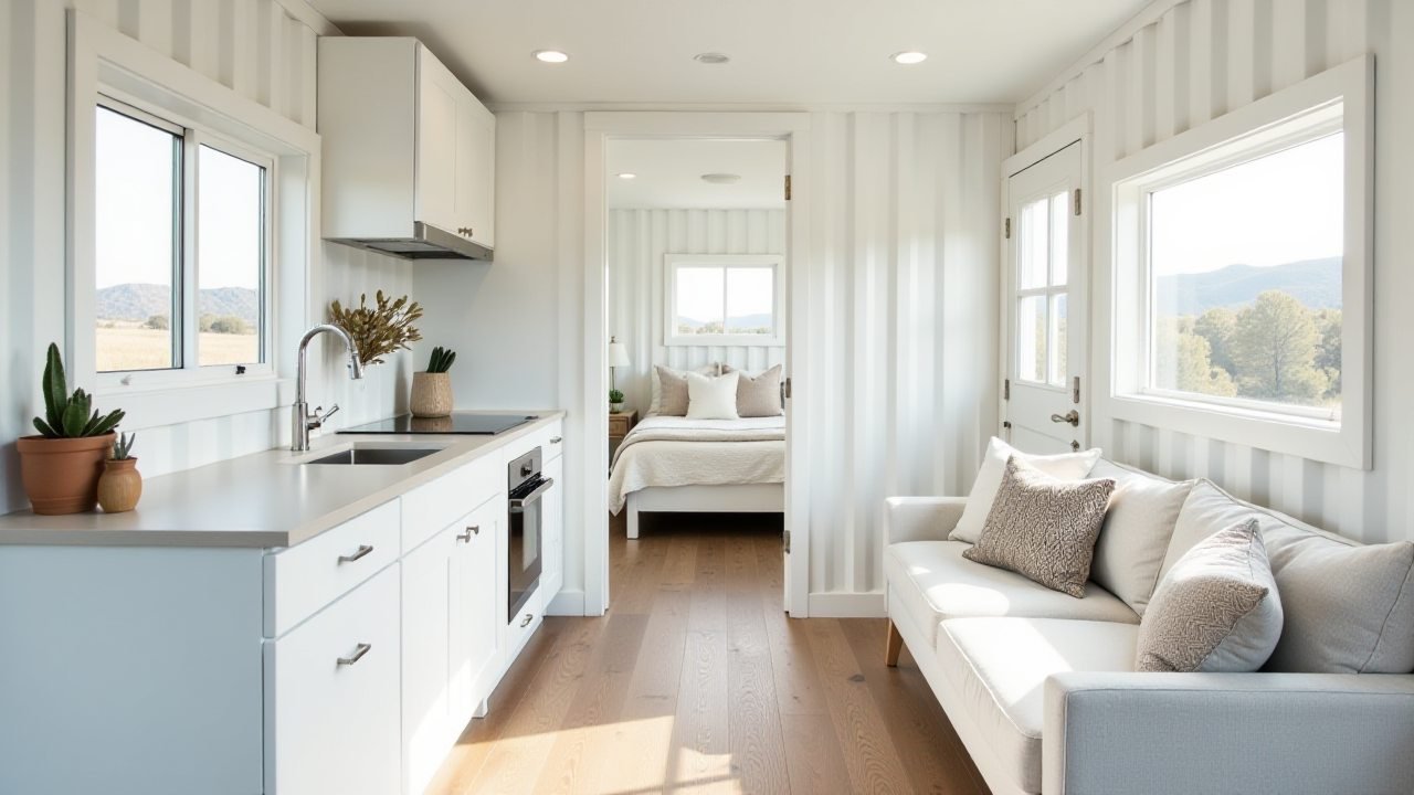 The Coastal Chic Tiny Container Home Interior