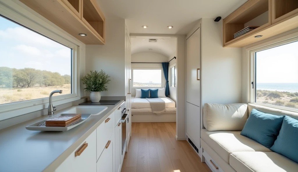 The Coastal Chic Villa RV interior