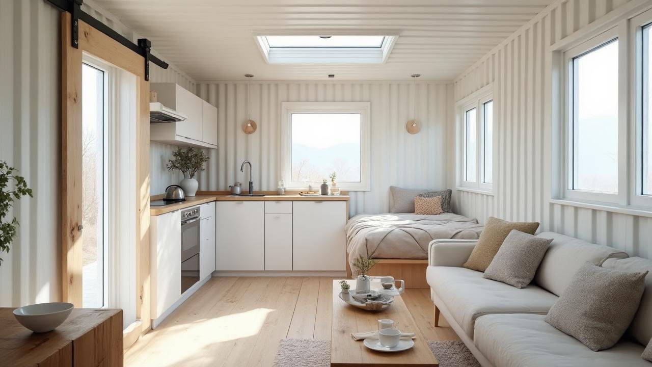 The Minimalist Scandinavian Tiny Container Home Interior
