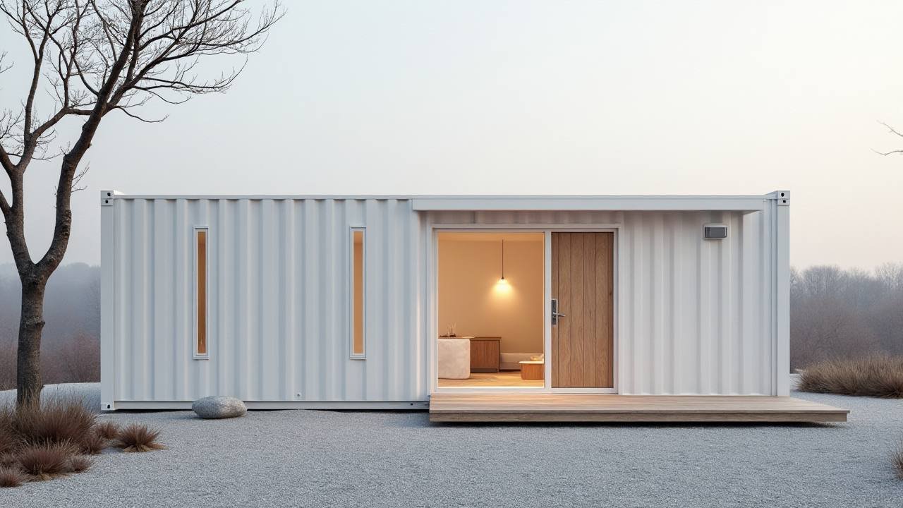 Pure White Nordic Haven - Minimalist Scandinavian Container Home with Hygge Soul