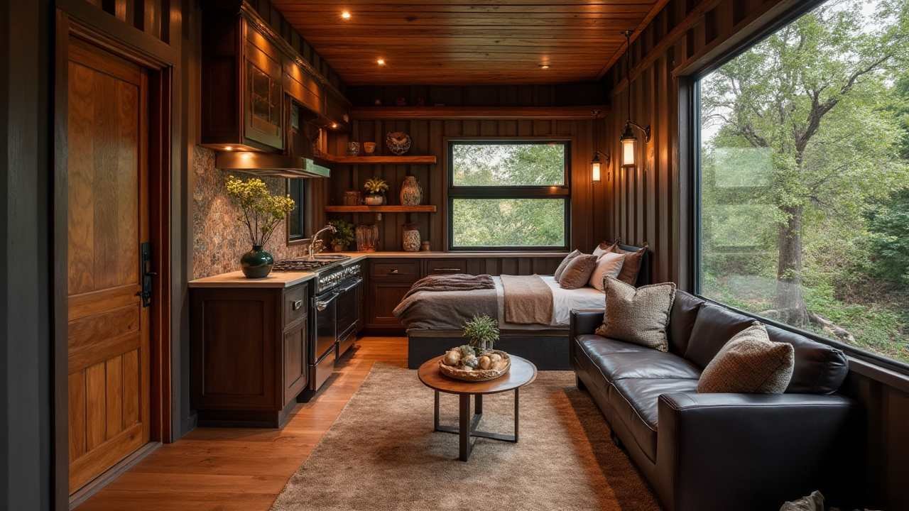 The Raw Industrial Reclaimed Tiny Container Home interior