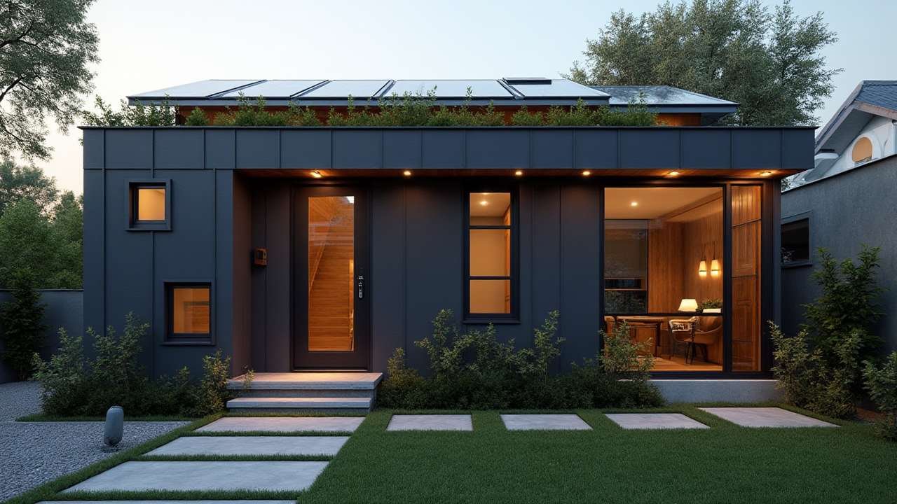 Midnight Modern Oasis - Tech-Integrated Tiny Urban Escape