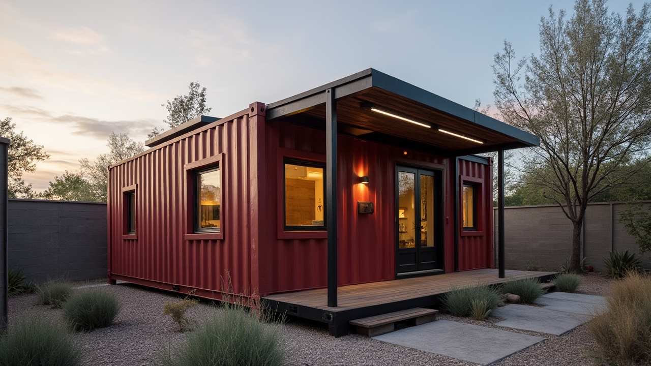 Crimson Steel Urban Oasis - Industrial Container Living with City Edge