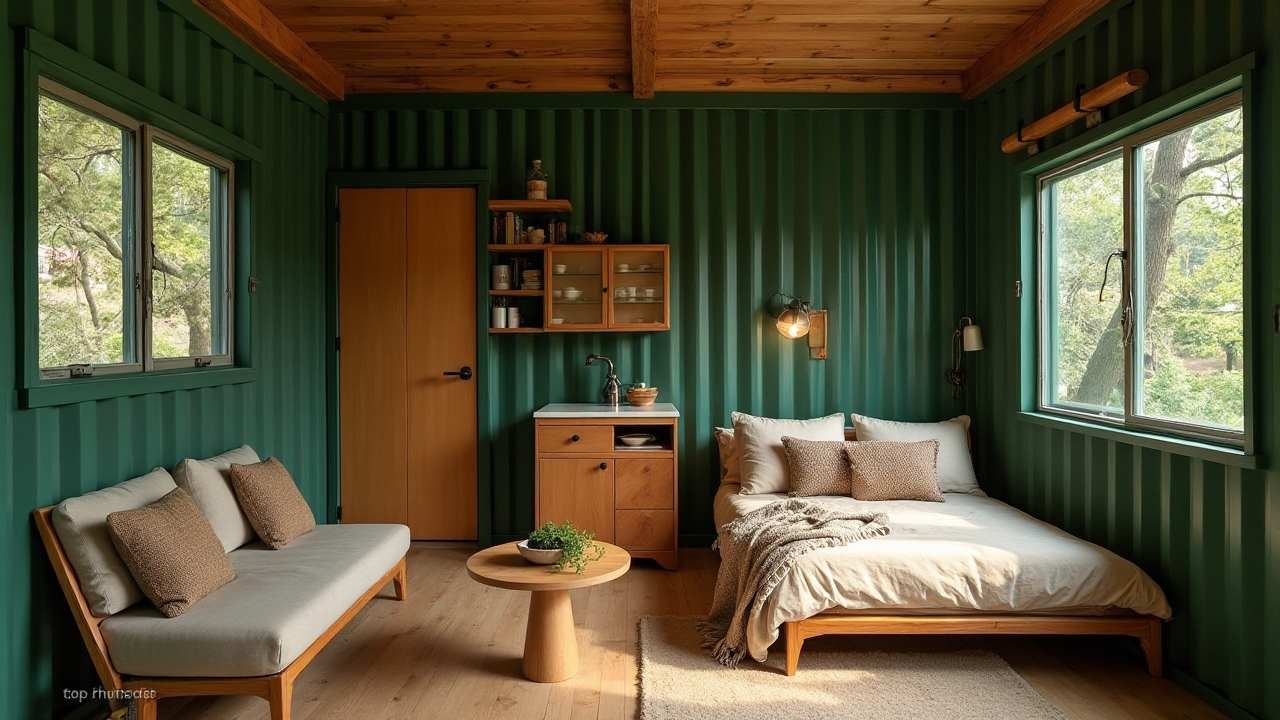 The Zen Woodland Retreat Tiny Container Home interior