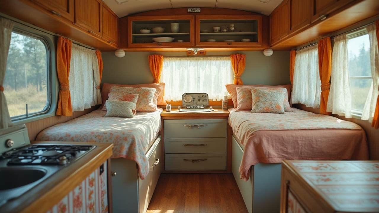 Vintage Caravan RV Interior