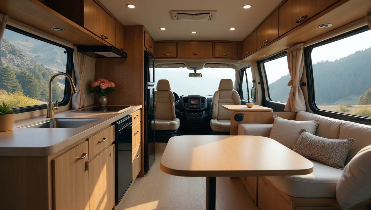 Alpine Seeker - Earth-Toned Mountain RV Interior