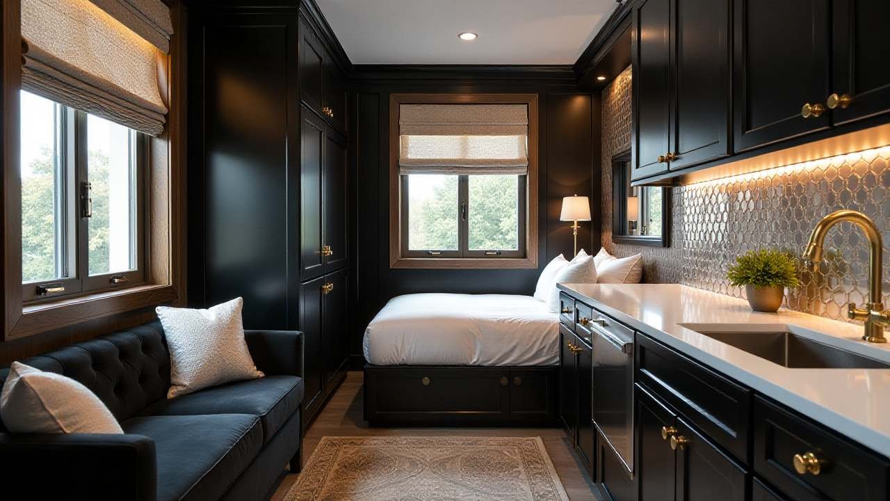 Art Deco Glam Tiny Home interior