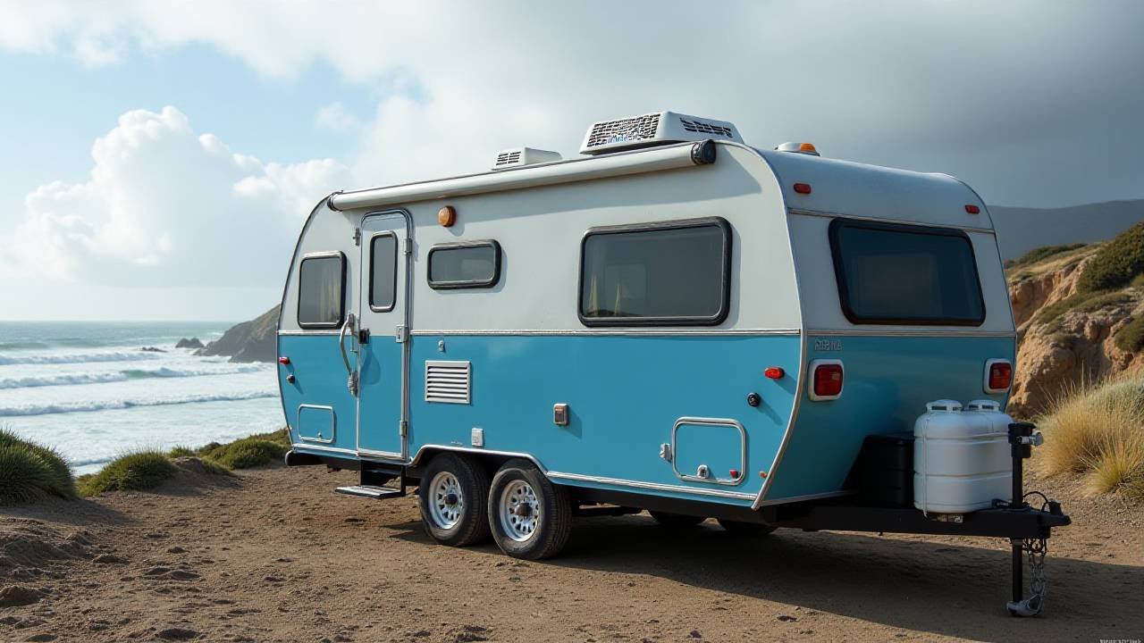 Weathered Blue Coastal Drifter - Your Mobile Seaside Retreat