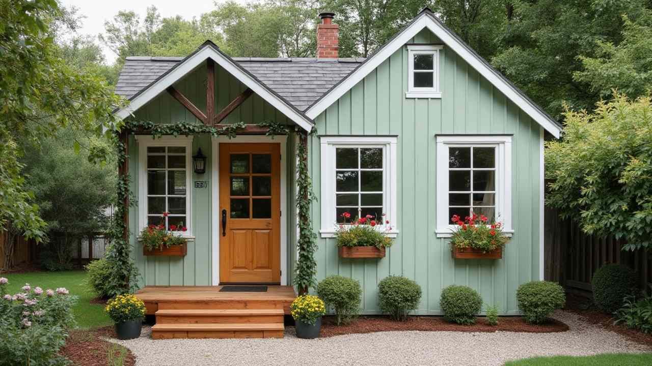 Cottagecore Haven - Mint Green Home with Garden Patio