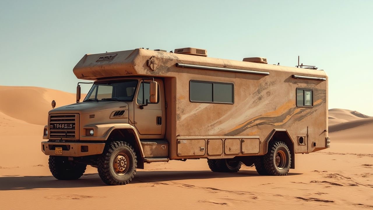 Sand-Toned Expedition RV - Desert Oasis Nomad Adventure