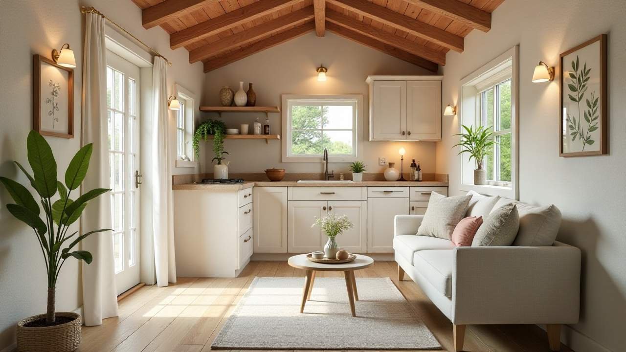 French Country-Inspired Accessible Tiny Home with Garden Courtyard interior