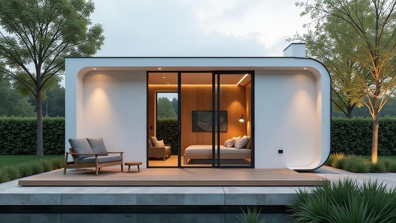 Cloud White Smart Pod - High-Tech Minimalist Accessible Haven