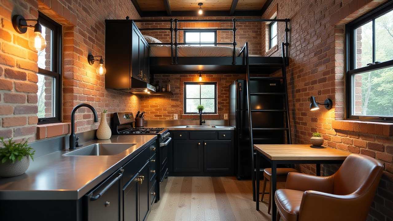 Industrial Loft Tiny Home interior
