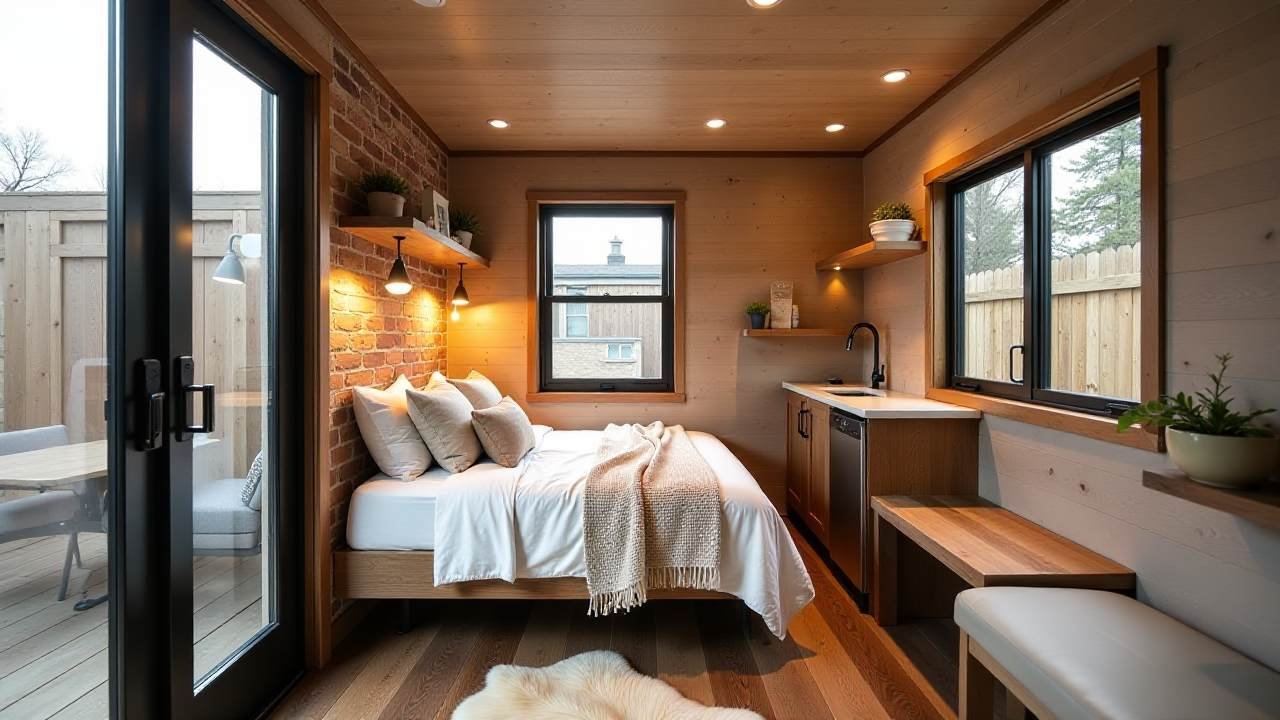 Industrial Urban Tiny Loft – Cross-Breeze Pod Design interior