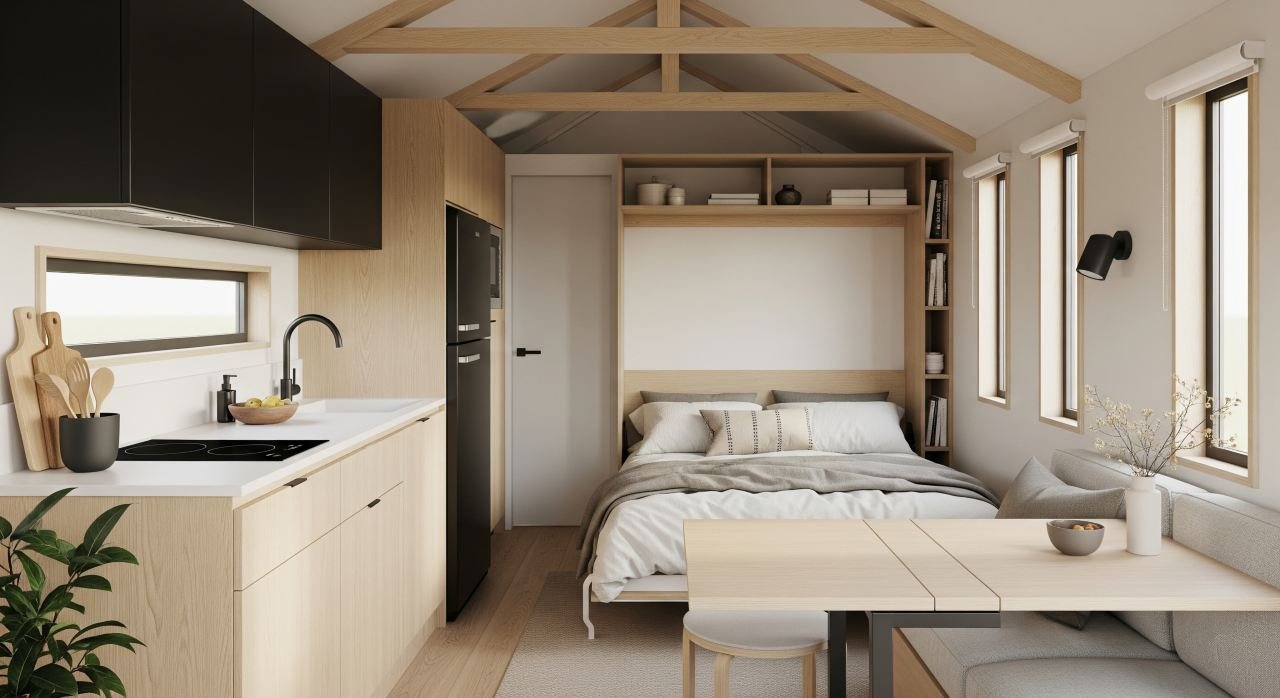 Japandi Micro Sanctuary – Calm Zen Meets Nordic Function interior
