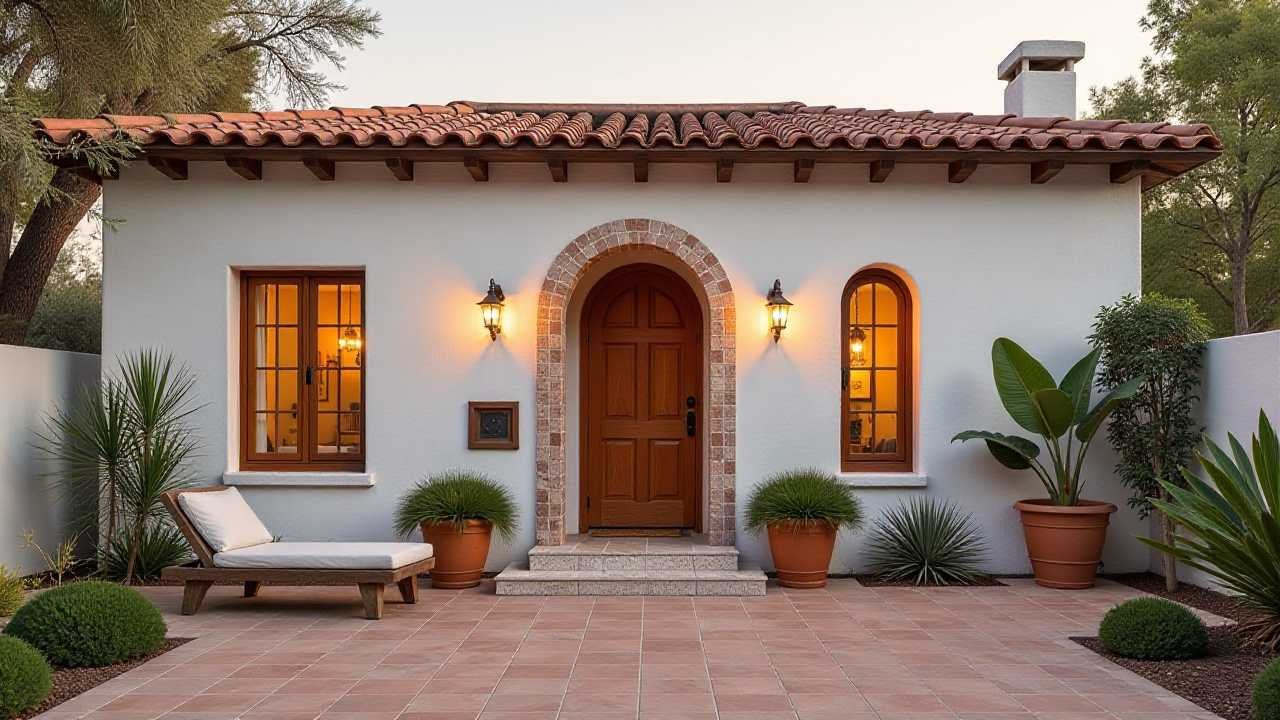 Sunset Clay Villa Studio - Mediterranean Courtyard Tiny Haven with Terracotta Soul