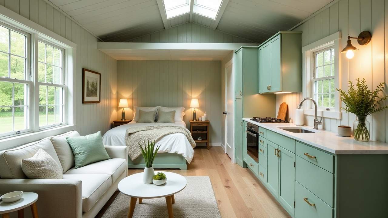 Modern Farmhouse Accessible Cottage with Lofted Skylight interior