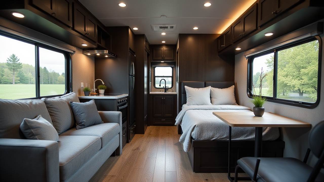 Nomadic Architect - Industrial Chic RV interior