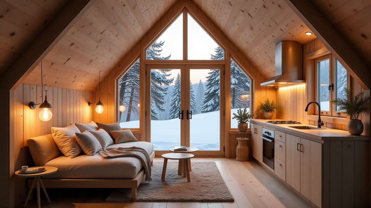 Nordic Hygge Cabin – Compact Warmth for Cold Climates interior