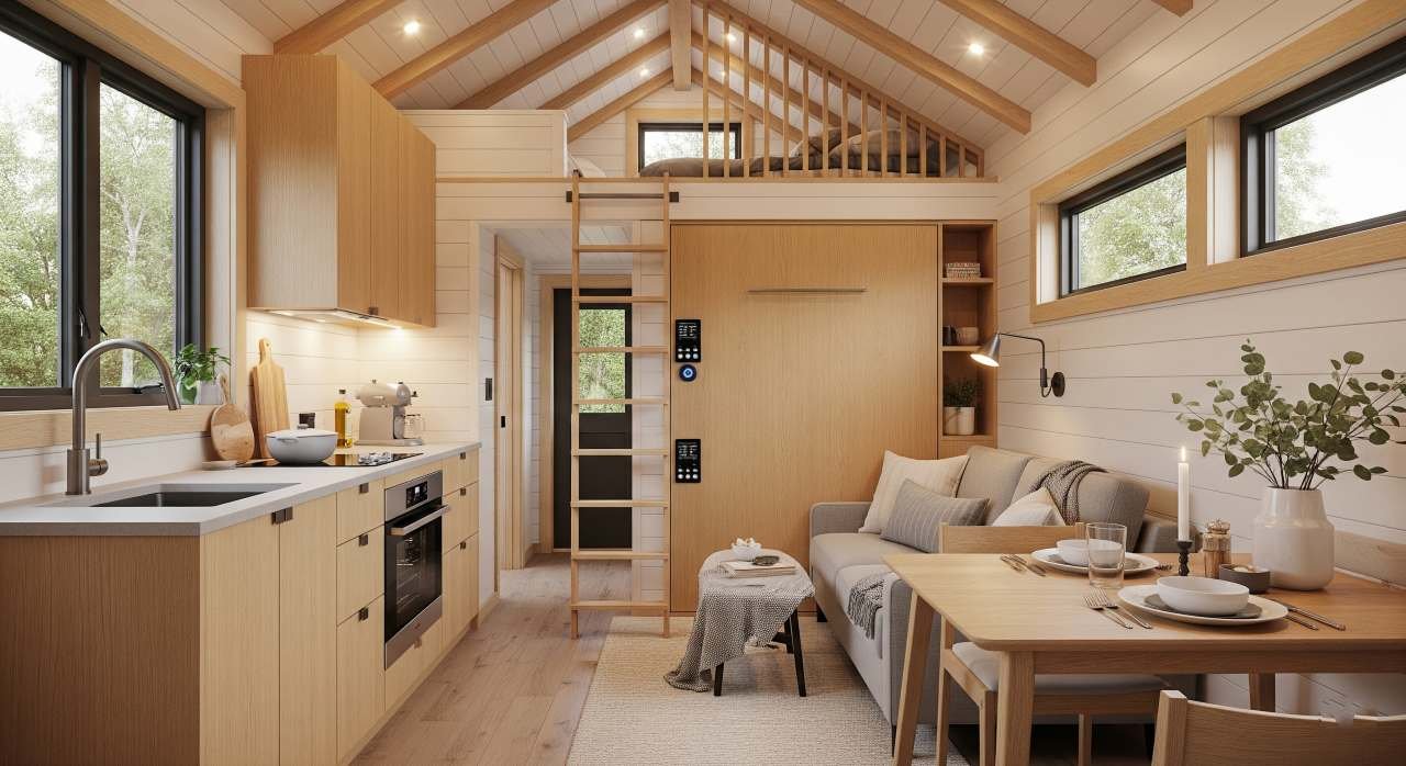 Nordic Saltbox Smart Home — Snow-Ready, Sleek & Simple interior