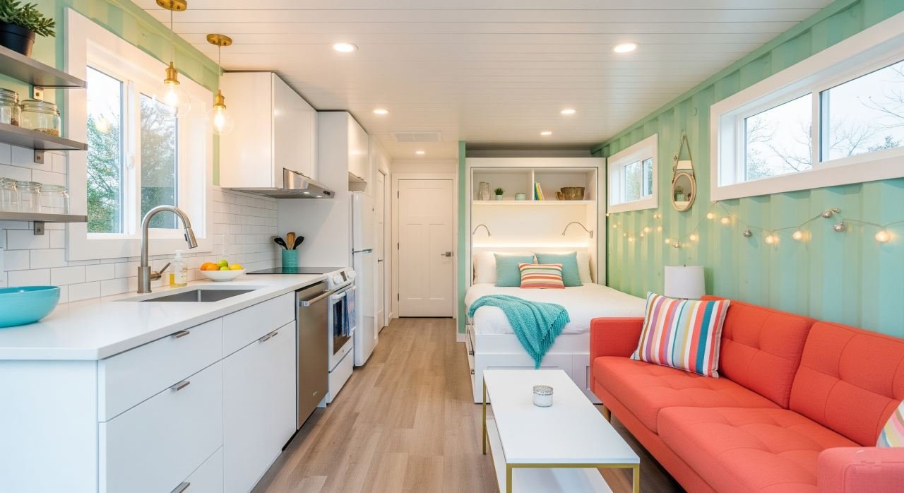 Retro Mid-Century Modern Pod Home interior