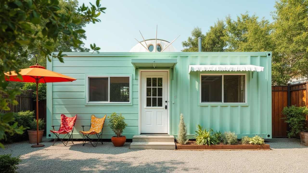 Mint Green Retro Pod Home - Mid-Century Modern Living