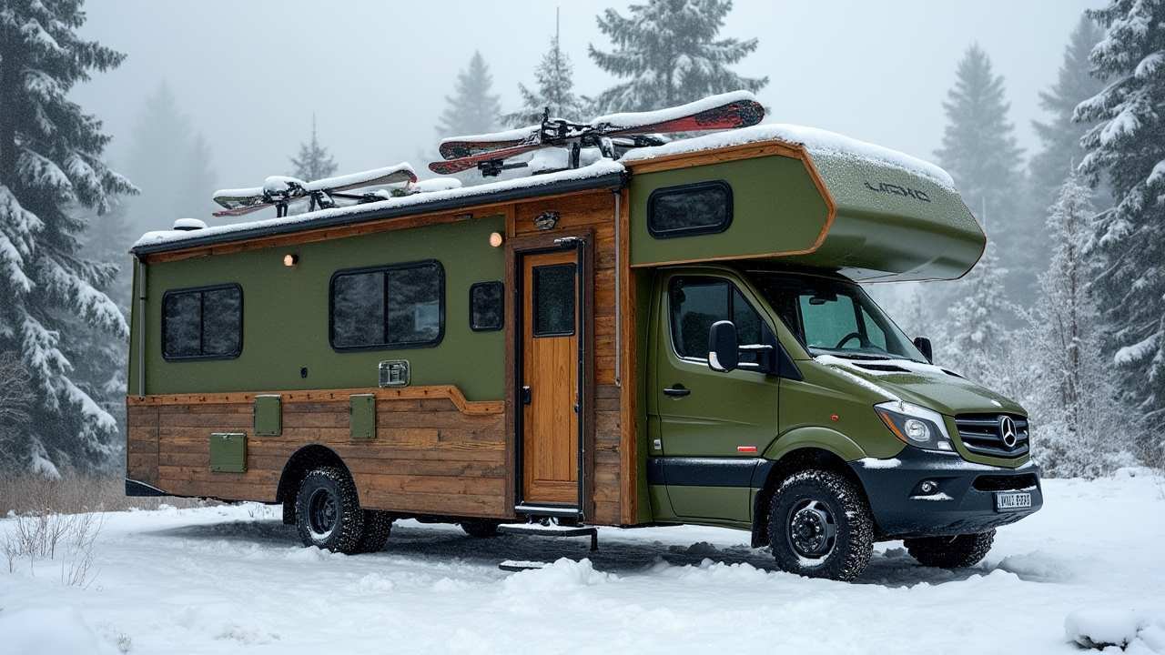 Olive Green Adventure RV - Alpine Lodge Comfort on Wheels