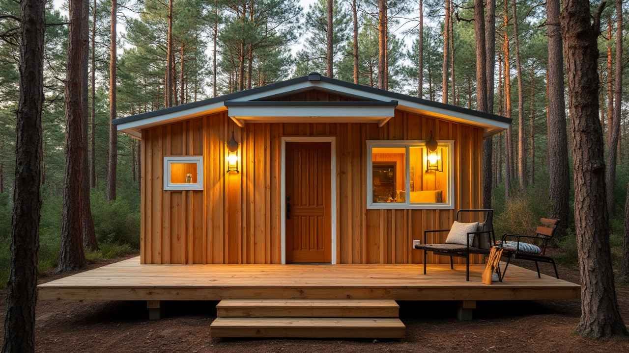 Scandinavian Pine Forest Cabin - Cozy Retreat in Nature's Embrace