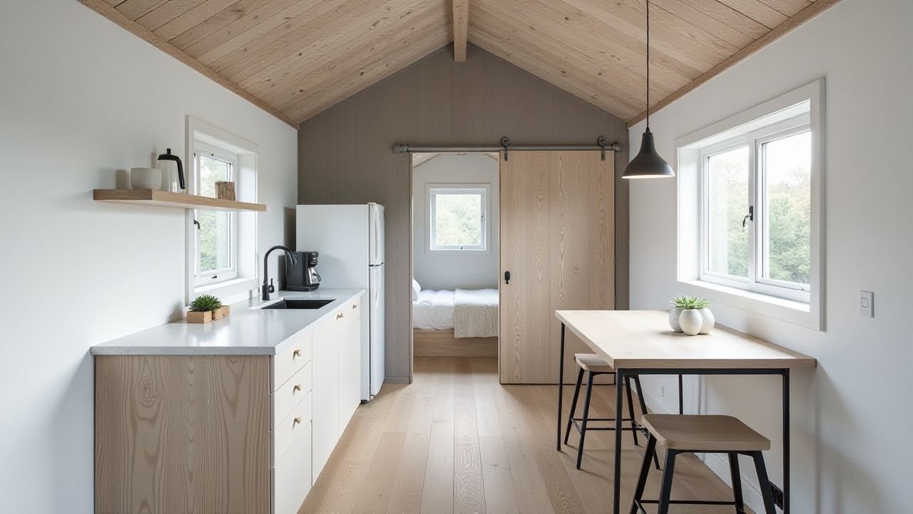 Scandinavian Minimalist Tiny Home interior