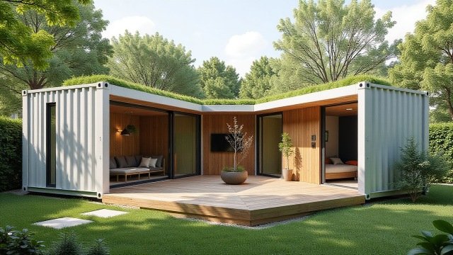 Terrace Core – Central Courtyard Container Home