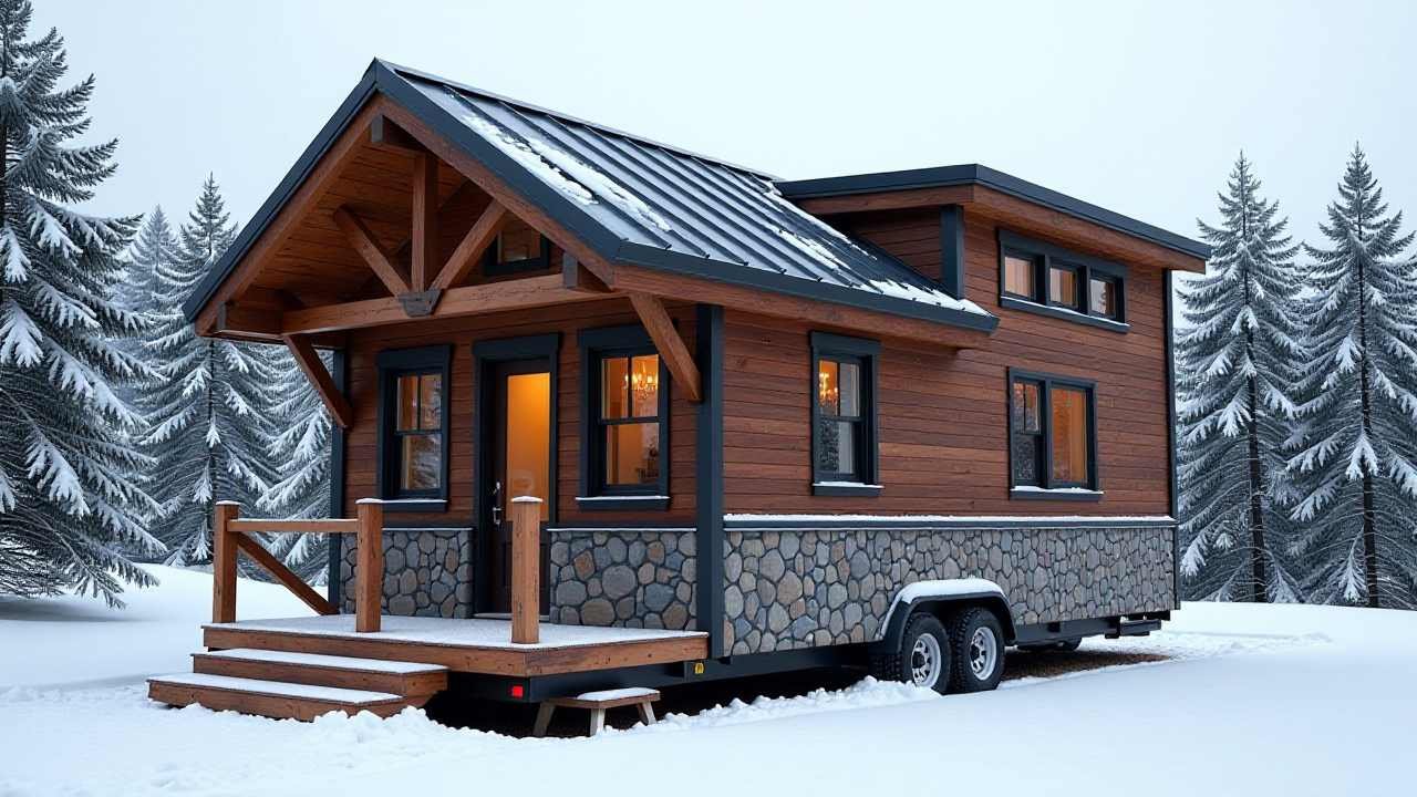 Alpine Peak Tiny Home: Rustic Charm with Vertical Living