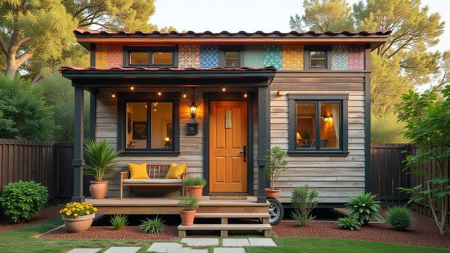 Bohemian Rhapsody Tiny Home: Eclectic Style with Cozy Comfort