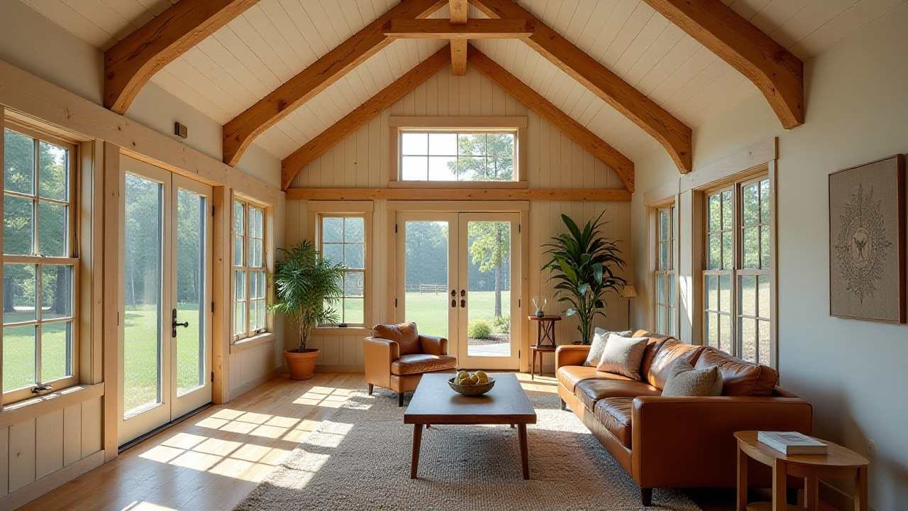 The Breezy Barn – Rustic Modern with Louvered Walls interior