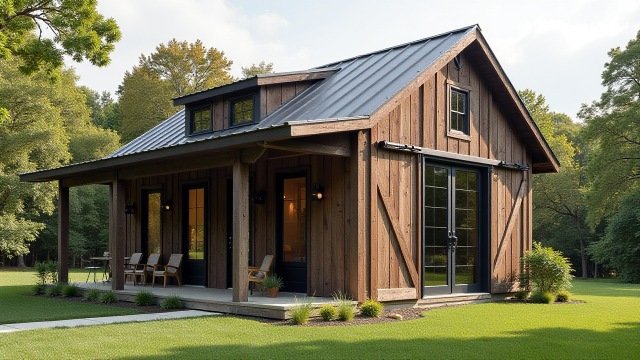 Rustic Charm Meets Modern Breeze – The Louvered Barn Retreat