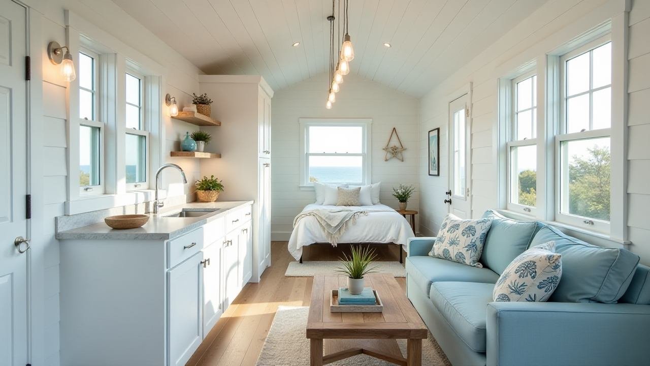 The Coastal Breeze Tiny Home – Light, Airy, and Optimized for Views interior