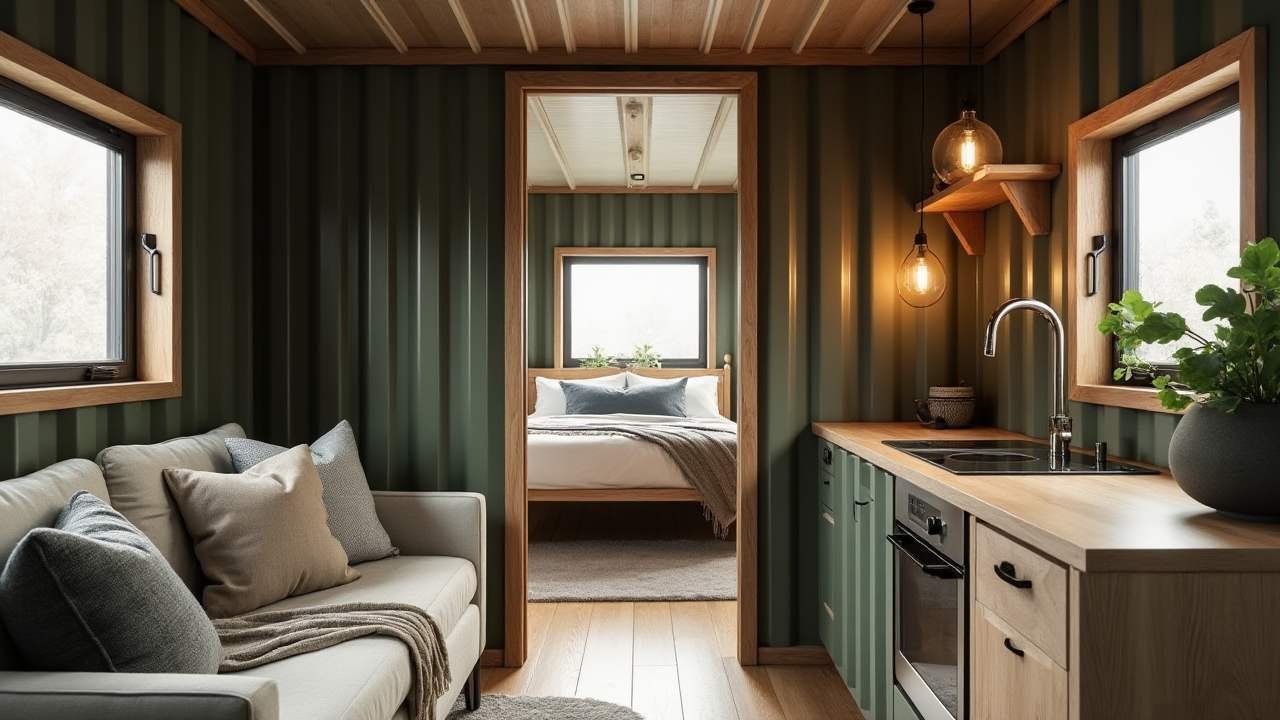 The Fold-Out Fort – Expandable Wings Tiny Container Home interior